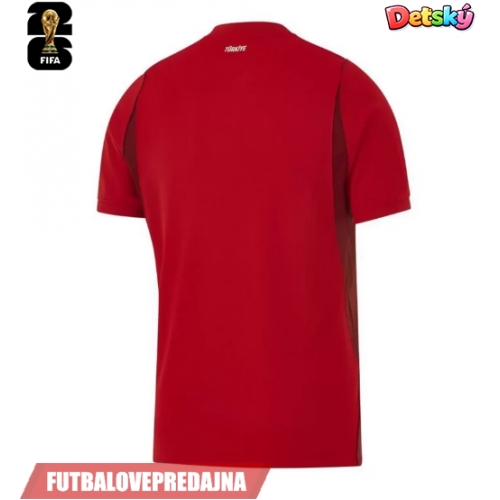 Lacne Dětský Futbalové dres Turecko MS 2026 Krátky Rukáv - Domáci (+ trenírky)